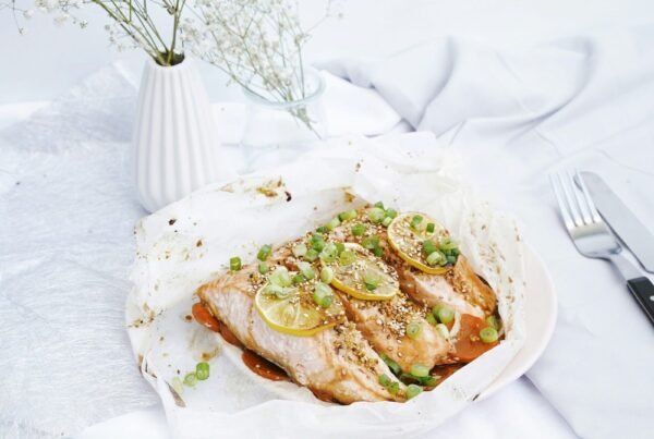 meat dish on white plate